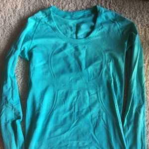 Lululemon Swifly LS *Scoopneck Size 8 Bali Breeze